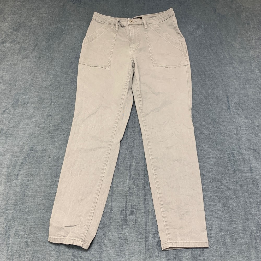 Banana Republic Chino Pants Women 8 28x26.5 Gray Cotton Stretch Straight Outdoor